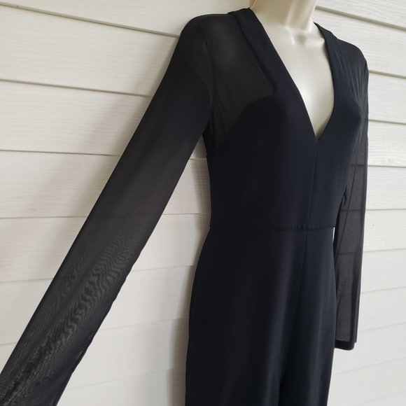 Cushnie Et Ochs Black Jumpsuit with Sheer Sleeves Like new - Picture 10 of 14